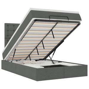 vidaXL Osmansk&yacute; r&aacute;m postele s matrac&iacute; tmavě &scaron;ed&aacute; 120x190 cm textil