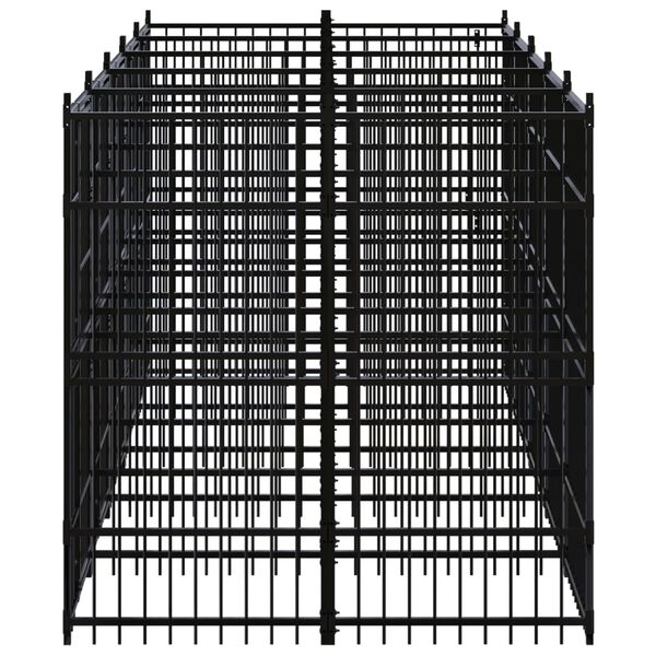 vidaXL Venkovní psí kotec ocel 9,22 m²