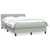 vidaXL Box spring postel s matrac&iacute; světle &scaron;ed&aacute; 160x220 cm samet