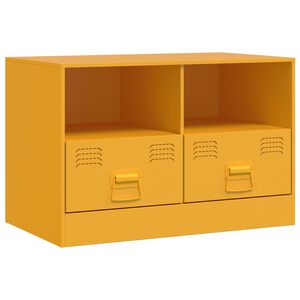 vidaXL TV skř&iacute;ňka hořčicově žlut&aacute; 67 x 39 x 44 cm ocel