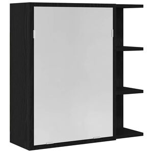 vidaXL Koupelnov&aacute; zrcadlov&aacute; skř&iacute;ň Čern&yacute; dub 62,5 x 20,5 x 64 cm