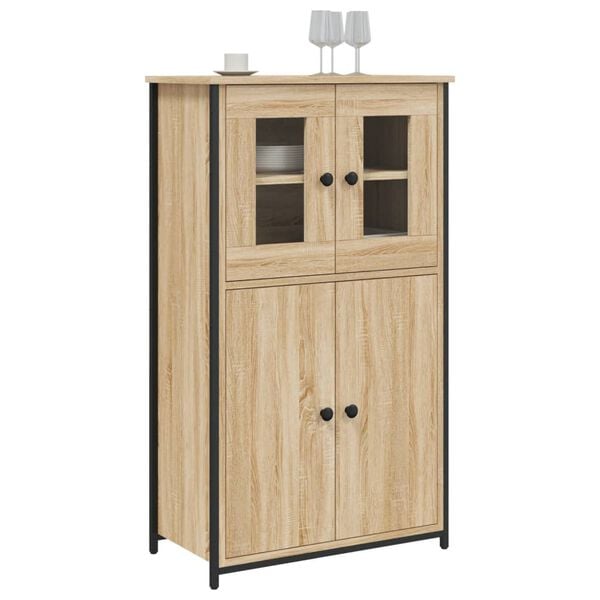 vidaXL Skř&iacute;ň highboard dub sonoma 62 x 32 x 106,5 cm kompozitn&iacute; dřevo