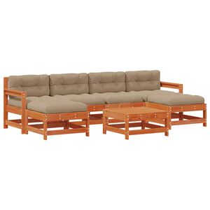 vidaXL Zahradn&iacute; lounge set 7 pcs Voskově Hněd&aacute; Masivn&iacute; borovice