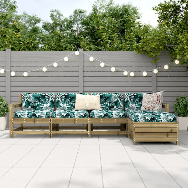 vidaXL 5d&iacute;ln&aacute; zahradn&iacute; sedac&iacute; souprava impregnovan&aacute; borovice