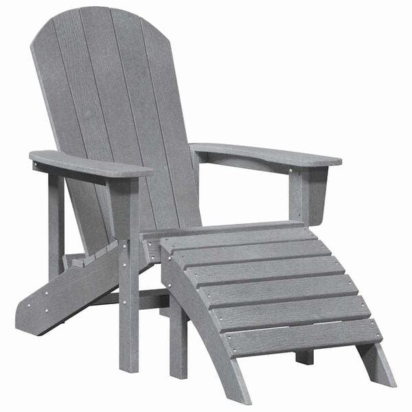 vidaXL Adirondack židle Světle &scaron;ed&aacute; 82 x 74 x 92 cm HDPE
