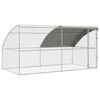 vidaXL Klec pro kuřata s 1 dv&iacute;řky 2 ks Stř&iacute;brn&aacute; 400x200x200cm