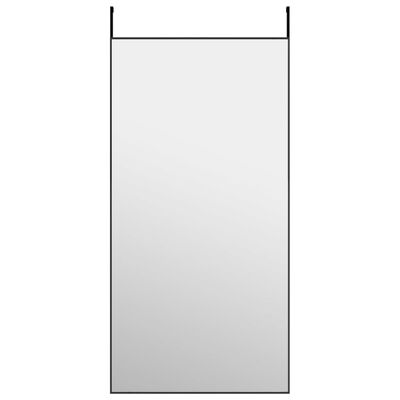 vidaXL Zrcadlo na dveře černé 50 x 100 cm sklo a hliník