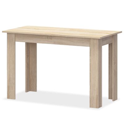 vidaXL Jídelní stůl a lavice 3 kusy dřevotříska dub