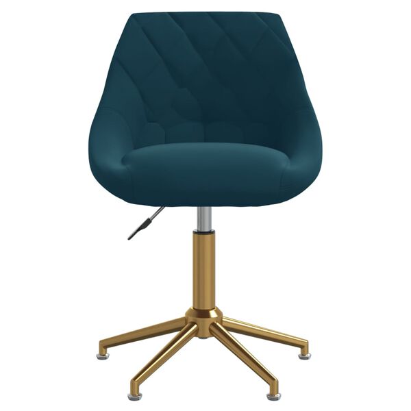 vidaXL Otočn&eacute; j&iacute;deln&iacute; židle 2 ks modr&eacute; samet