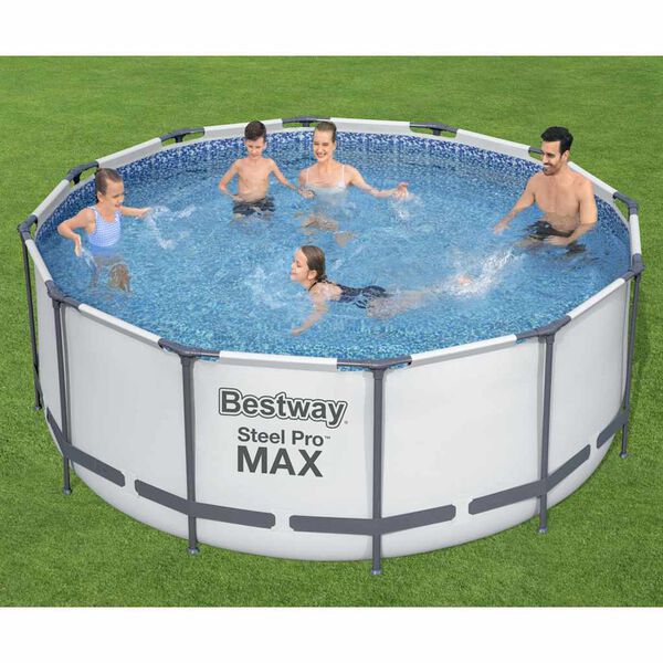 Bestway Baz&eacute;n Steel Pro MAX s př&iacute;slu&scaron;enstv&iacute;m kulat&yacute; 366 x 122 cm