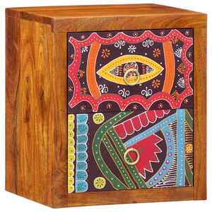 vidaXL Nočn&iacute; skř&iacute;ňka Hněd&aacute; 35 x 30 x 40 cm Masivn&iacute; ak&aacute;tov&eacute; dřevo