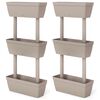 vidaXL Zahradn&iacute; truhl&iacute;ky 6 ks 100 cm taupe