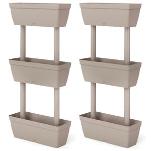 vidaXL Zahradn&iacute; truhl&iacute;ky 6 ks 100 cm taupe