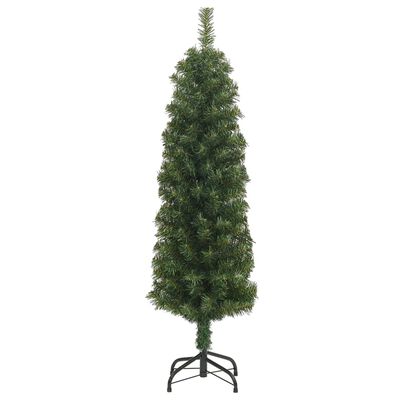 vidaXL Úzký umělý vánoční stromek se stojanem zelený 120 cm PVC