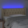 vidaXL Čelo postele s LED kr&eacute;mov&eacute; 103 x 16 x 78/88 cm textil