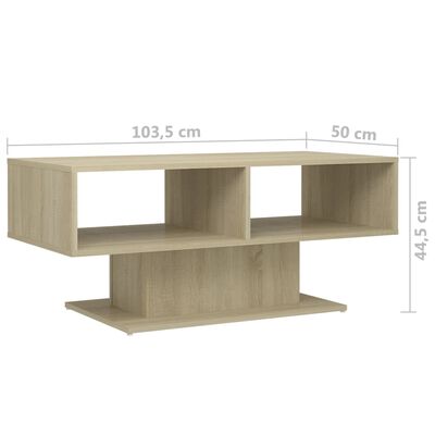 vidaXL Konferenční stolek dub sonoma 103,5 x 50 x 44,5 cm dřevotříska