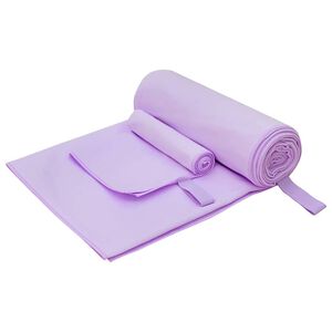 vidaXL Sada sportovn&iacute;ch ručn&iacute;ků 2 ks Fialov&aacute; 50 x 30 cm, 200 x 100 cm