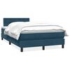 vidaXL Box spring postel s matrac&iacute; tmavě modr&aacute; 120x210 cm samet