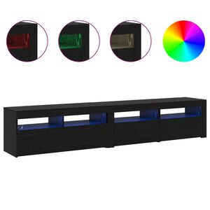 vidaXL Televizn&iacute; skř&iacute;ň 2 pcs Čern&yacute; dub 210 x 35 x 40 cm