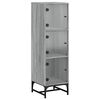 vidaXL Highboard se skleněn&yacute;mi dv&iacute;řky &scaron;ed&yacute; sonoma 35 x 37 x 120 cm