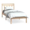 vidaXL R&aacute;m postele 75 x 190 cm Small Single masivn&iacute; dřevo