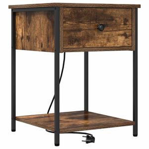 vidaXL Nočn&iacute; skř&iacute;ňka Kouřov&yacute; dub 42 x 41 x 56 cm kompozitn&iacute; dřevo