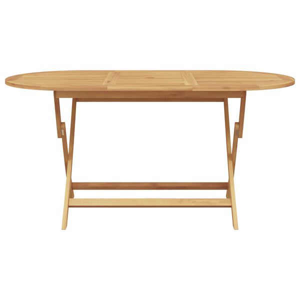 vidaXL Zahradn&iacute; j&iacute;deln&iacute; souprava 7 pcs Hněd&aacute; Pevn&eacute; teakov&eacute; dřevo