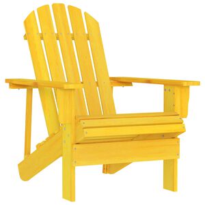 vidaXL Zahradn&iacute; židle Adirondack masivn&iacute; jedlov&eacute; dřevo žlut&aacute;