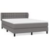vidaXL Box spring postel s matrac&iacute; tmavě &scaron;ed&aacute; 140x200 cm textil