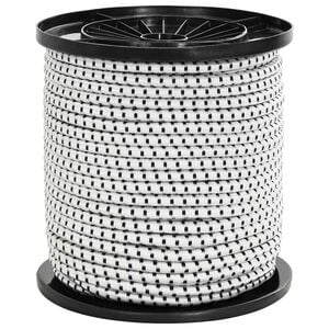 vidaXL Bungee &scaron;ňůry 4 mm Čern&aacute; a b&iacute;l&aacute; PP a guma
