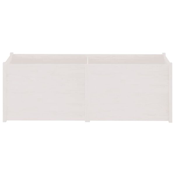 vidaXL Zahradní truhlík bílý 200 x 50 x 70 cm masivní borovice