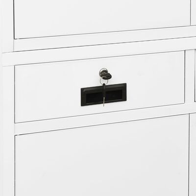 vidaXL Kancelářská skříň bílá 90 x 40 x 180 cm ocel