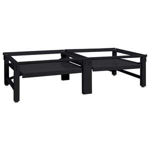 vidaXL Podstavec na pračku 2 pcs Čern&yacute; 124,5 x 61,5 x 32,5 cm Ocel