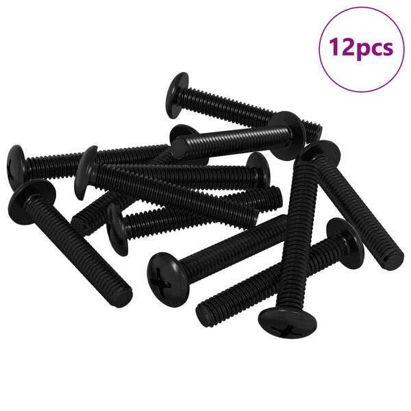 vidaXL &Scaron;roub 12 pcs Stř&iacute;brn&aacute; 5 x 30 mm Železo