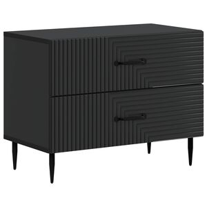 vidaXL Nočn&iacute; skř&iacute;ňka Čern&aacute; 62 x 34,5 x 47,5 cm Kompozitn&iacute; dřevo