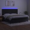 vidaXL Box spring postel s matrac&iacute; a LED čern&aacute; 200x200 cm samet