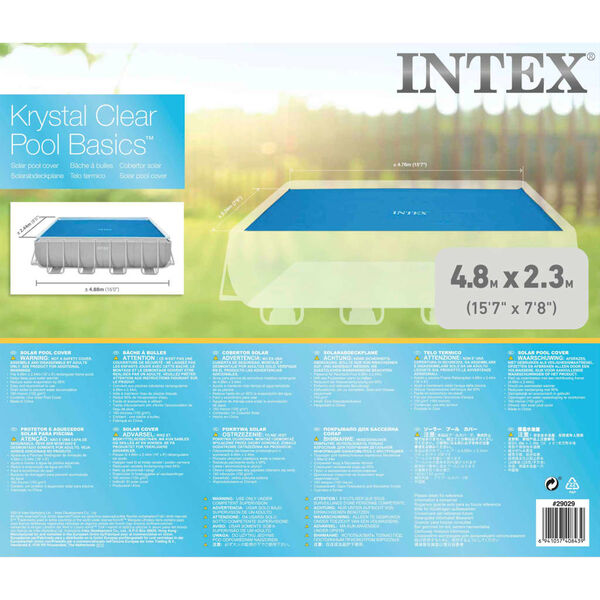 Intex Sol&aacute;rn&iacute; plachta na baz&eacute;n obd&eacute;ln&iacute;kov&aacute; 488 x 244 cm