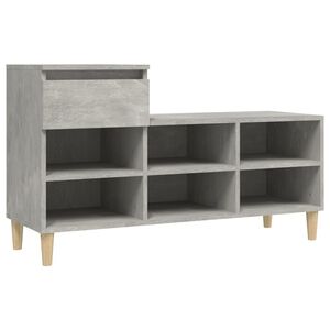 vidaXL Botn&iacute;k betonově &scaron;ed&yacute; 102x36x60 cm kompozitn&iacute; dřevo