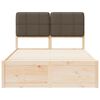 vidaXL R&aacute;m postele s čalouněn&yacute;m čelem s čelo Taupe 120 x 200 cm