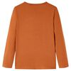 Dětské tričko s dlouhým rukávem koňakové 128