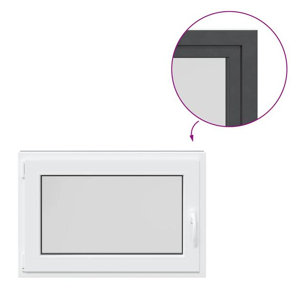 vidaXL Okno do sklepa "RISOR" 90x70 cm otev&iacute;ravě-sklopn&eacute; DIN lev&eacute; antracitov&eacute;