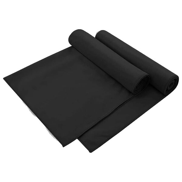 vidaXL Venkovn&iacute; ručn&iacute;ky na křesla 2 pcs Čern&aacute; 130 x 60 cm