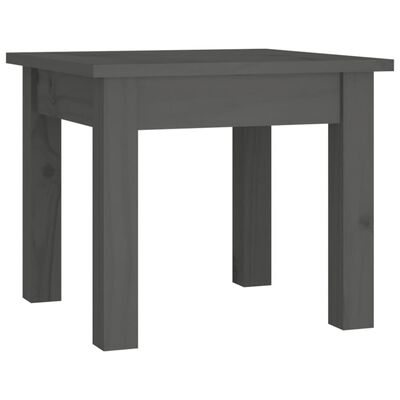 vidaXL Konferenční stolek šedý 35 x 35 x 30 cm masivní borové dřevo