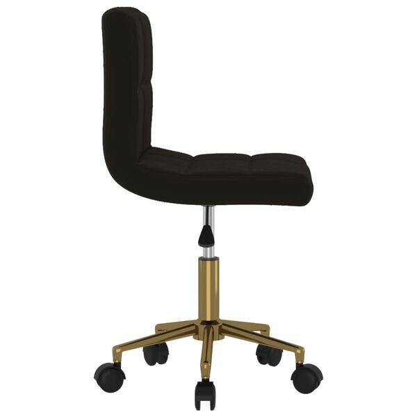 vidaXL Otočn&aacute; j&iacute;deln&iacute; židle čern&aacute; samet