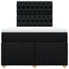 vidaXL Box spring postel s matrac&iacute; čern&aacute; 120x200 cm textil