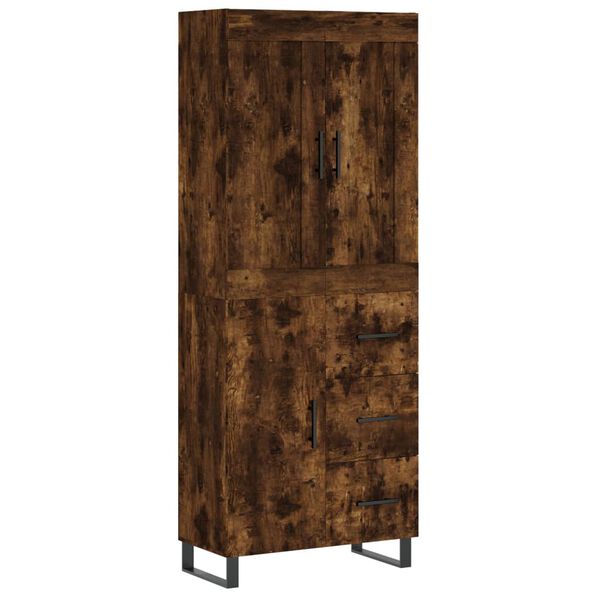 vidaXL Skř&iacute;ň highboard kouřov&yacute; dub 69,5 x 34 x 180 cm kompozitn&iacute; dřevo
