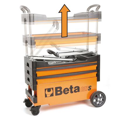 Beta Tools Skládací dílenský vozík "C27S-O" ocel oranžový 027000201