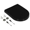 vidaXL Toaletní sedátko pomalé sklápění rychloupínací černé