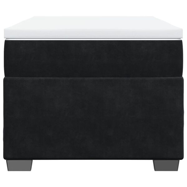 vidaXL Box spring postel s matrac&iacute; čern&aacute; 80 x 200 cm samet