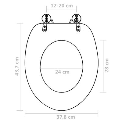vivdaXL WC sedátka s funkcí pomalého sklápění 2 ks MDF motiv savany